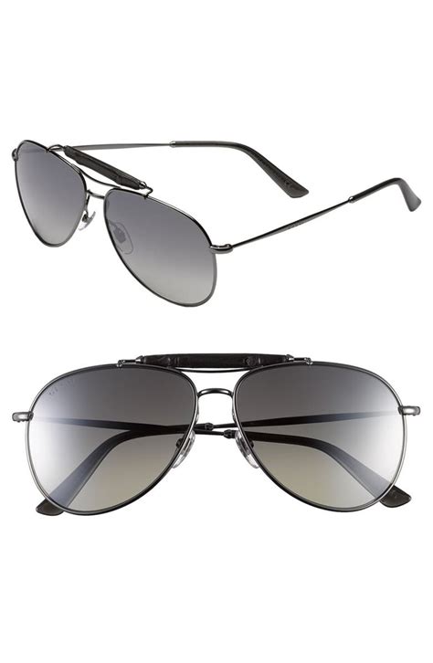 gucci 59mm square sunglasses|gucci 56mm exaggerated aviator sunglasses.